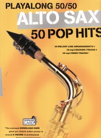 Playalong 50:50 Alto Sax 50 Pop Hits Sheet Music Songbook