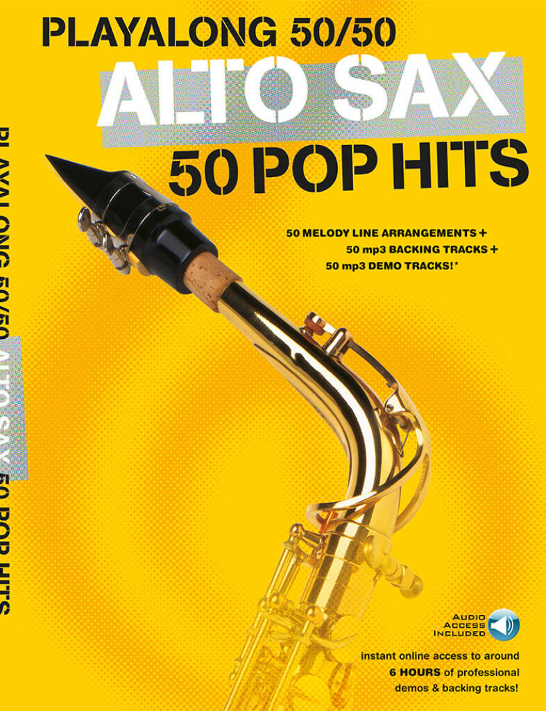 Playalong 50:50 Alto Sax 50 Pop Hits Sheet Music Songbook