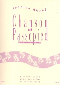 Rueff Chanson Et Passepied Op16 Alto Sax & Piano Sheet Music Songbook