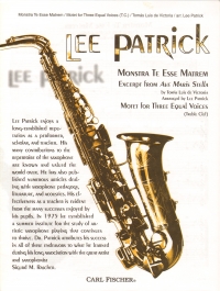 Patrick Monstra Te Esse Matrem 3 Equal Voices Sheet Music Songbook