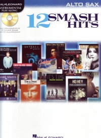 12 Smash Hits Instrumental Play Along Alto Sax +cd Sheet Music Songbook