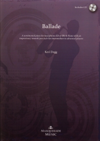 Degg Ballade Saxophone Eb Or Bb Book & Cd Sheet Music Songbook
