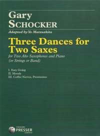 Schocker Three Dances For Two Saxes Sheet Music Songbook