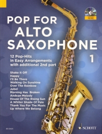 Pop For Alto Saxophone 1 Book + Audio Sheet Music Songbook