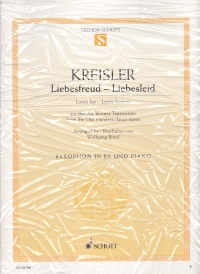 Kreisler Loves Joy Loves Sorrow Eb Sax & Piano Sheet Music Songbook