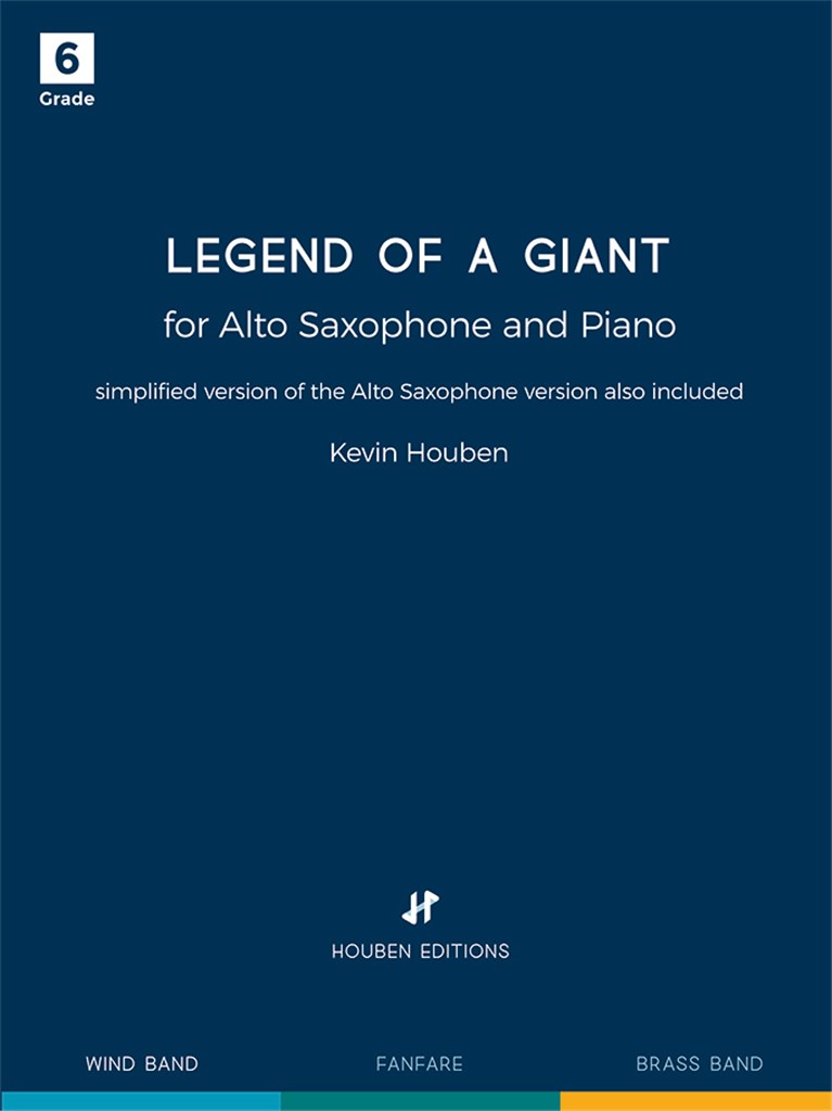Houben Legend Of A Giant Alto Saxophone & Piano Sheet Music Songbook