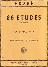 Hrabe 86 Studies Book 1 Double Bass Sheet Music Songbook