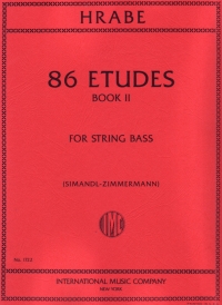 Hrabe 86 Studies Book 2 Double Bass Sheet Music Songbook