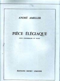 Ameller Piece Elegiaque Double Bass Sheet Music Songbook