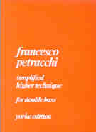 Petracchi Simplified Higher Technique Double Bass Sheet Music Songbook