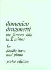 Dragonetti Famous Solo Emin Double Bass Sheet Music Songbook