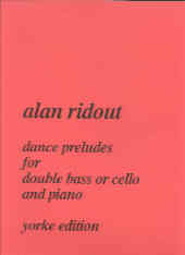 Ridout Dance Preludes Double Bass Or Cello & Piano Sheet Music Songbook