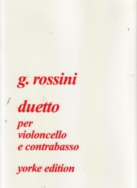 Rossini Duetto Double Bass Sheet Music Songbook