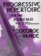 Progressive Repertoire Double Bass 3 Piano Accomp Sheet Music Songbook