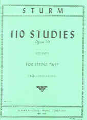 Sturm 110 Studies Op 20 Vol 1 Double Bass Sheet Music Songbook