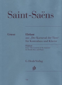 Saint-saens Elephant Carnival Of The Animals Dbass Sheet Music Songbook