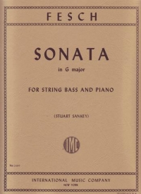De Fesch Sonata G (sankey) Double Bass & Piano Sheet Music Songbook