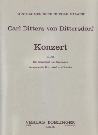 Dittersdorf Concerto In D Double Bass & Piano Sheet Music Songbook
