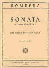 Romberg Sonata Emin Op38 No 1 Double Bass Sheet Music Songbook