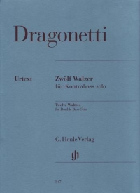 Dragonetti Waltzes 12 Double Bass Solo Sheet Music Songbook