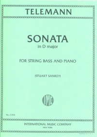 Telemann Sonata D Sankey Double Bass Sheet Music Songbook