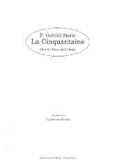 Gabriel-marie La Cinquantine Double Bass Sheet Music Songbook