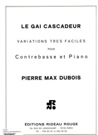 Dubois Le Gai Cascadeur Double Bass & Piano Sheet Music Songbook
