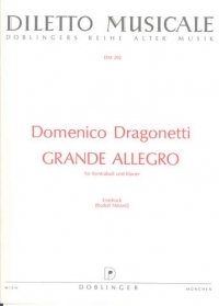 Dragonetti Grande Allegro In E Double Bass & Piano Sheet Music Songbook