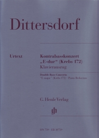 Dittersdorf Double Bass Concerto E Krebs 172 Sheet Music Songbook