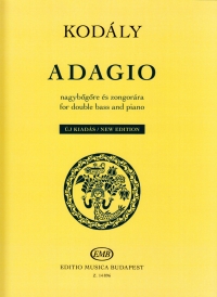 Kodaly Adagio Double Bass & Piano Sheet Music Songbook