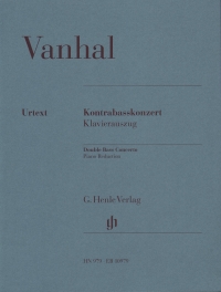 Vanhal Double Bass Concerto Reduction Sheet Music Songbook