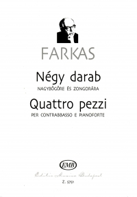 Farkas Quattro Pezzi Double Bass & Piano Sheet Music Songbook