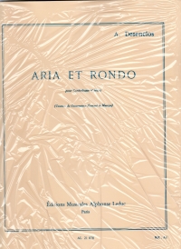 Desenclos Aria And Rondo Double Bass & Piano Sheet Music Songbook