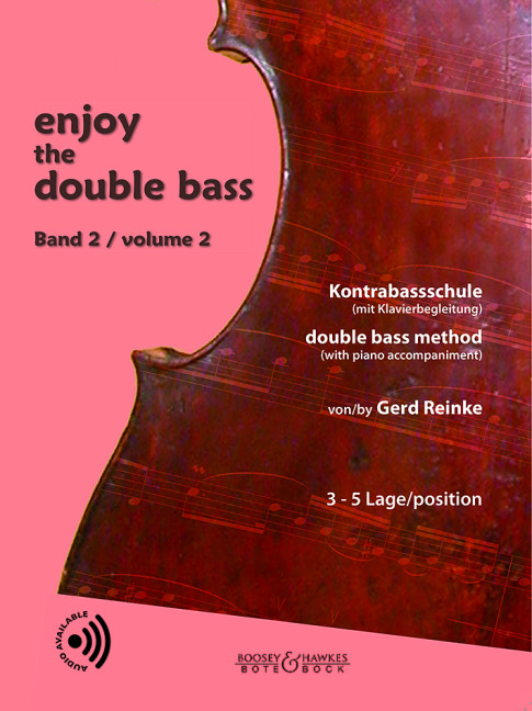 Enjoy The Double Bass 2 + Audio 3-5 Position Sheet Music Songbook