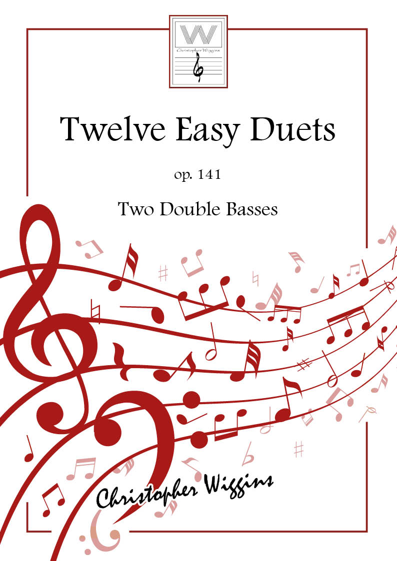 Wiggins Twelve Easy Duets Op141 2 Double Basses Sheet Music Songbook