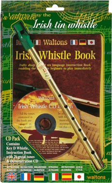 Waltons Irish Tin Whistle Pack Book Cd & Whistle Sheet Music Songbook