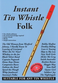 Instant Tin Whistle Folk Blue Book + Cd Sheet Music Songbook