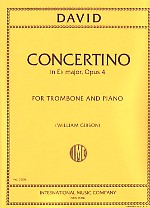 David Concertino Op4 Eb Gibson Trombone Sheet Music Songbook