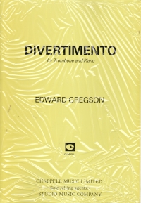 Gregson Divertimento Treble/bass Trombone & Piano Sheet Music Songbook