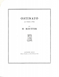 Reutter Ostinato Trombone Sheet Music Songbook