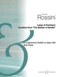 Rossini Largo Al Factotum Euphonium & Piano Sheet Music Songbook