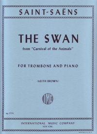 Saint-saens Swan From Carnival Of Animals Trombone Sheet Music Songbook