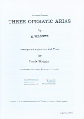 Wagner Three Operatic Arias Treble/bb & Piano Sheet Music Songbook