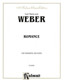 Weber Romance Trombone & Piano Sheet Music Songbook