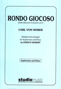 Weber Rondo Giocoso Euphonium Treble Clef & Piano Sheet Music Songbook