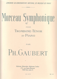 Gaubert Morceau Symphonique Trombone Sheet Music Songbook