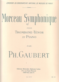 Gaubert Morceau Symphonique Trombone Sheet Music Songbook
