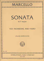 Marcello Sonata F Trombone (bass Clef) Sheet Music Songbook