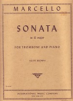 Marcello Sonata Gmaj Trombone Sheet Music Songbook
