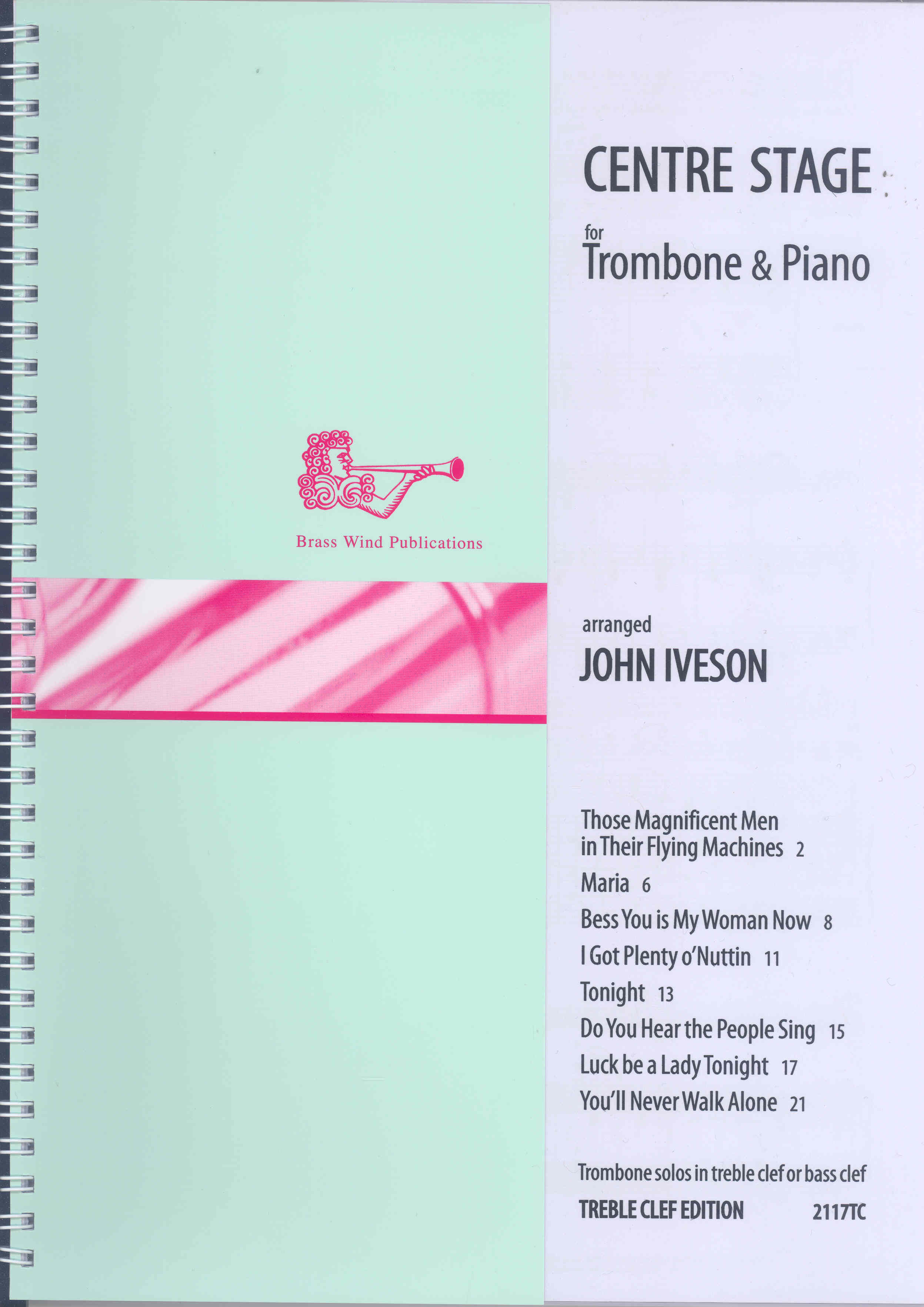 Centre Stage Iveson Trombone Treble Clef Sheet Music Songbook